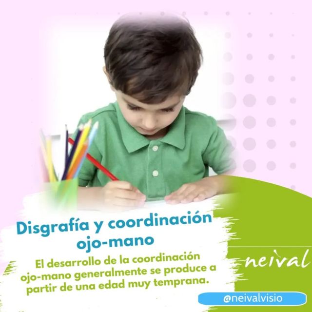 Disgrafía y coordinaciónojo-mano

El desarrollo de la coordinación ojo-mano👁️👋 generalmente se produce a partir de una edad muy temprana. Los componentes visuales de las habilidades oculomotoras incluyen la fijación visual, el seguimiento visual, la visión periférica y la percepción visual. 👁️

La psicomotricidad fina de la mano, la falta de integración de reflejos primarios o unas deficientes relaciones viso-espaciales afectan a la grafía en la hoja. 

Es necesaria una secuencia terapéutica adaptada a cada niño antes de insistir en la caligrafía.

#optimeria #disgrafia #coordinacionojomano #saludvisual #psicomotricidad